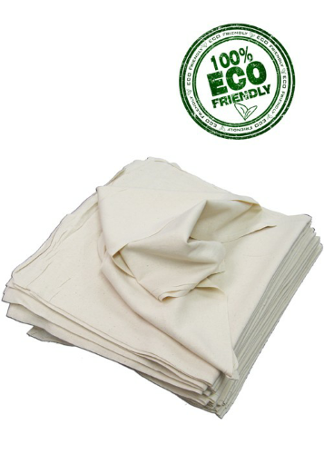 100% unbleached cotton tea towel zero waste four napkins natural color gift idea ECO-FRIENDLY BUNDLE