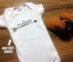 Personalised Custom Baby Body Suit Soft Cotton printed text or picture White 
