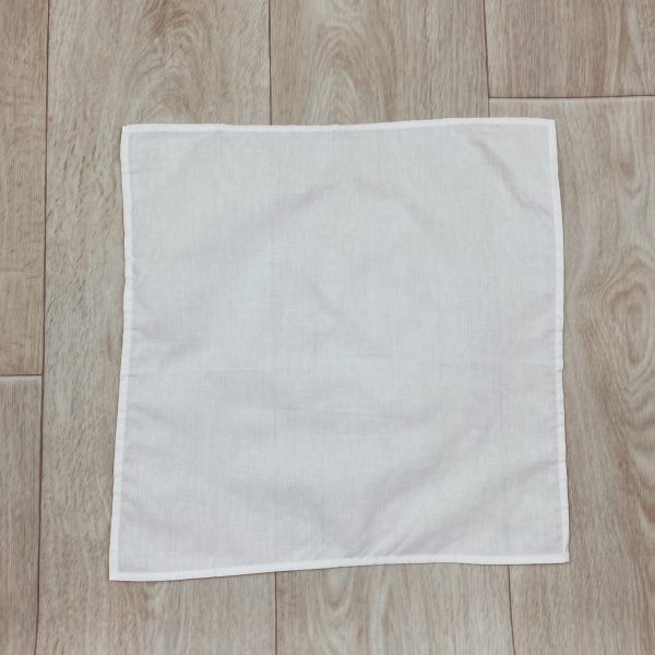 White Cotton Soft Finish Handkerchiefs Size: 16