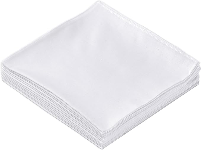Premium Cotton Solid Color Handkerchief - 14" x 14"