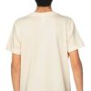 Youth organic cotton off white crew tee from the back