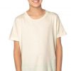 Youth organic cotton off white crew tee from the front