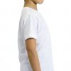Youth organic cotton crew tee from the side