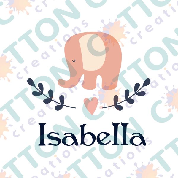 Order A "Pink Elephant" Personalized Organic Baby Onesie