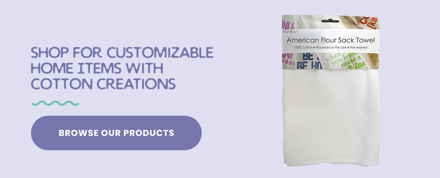 Shop for Customizable Home Items With Cotton Creations