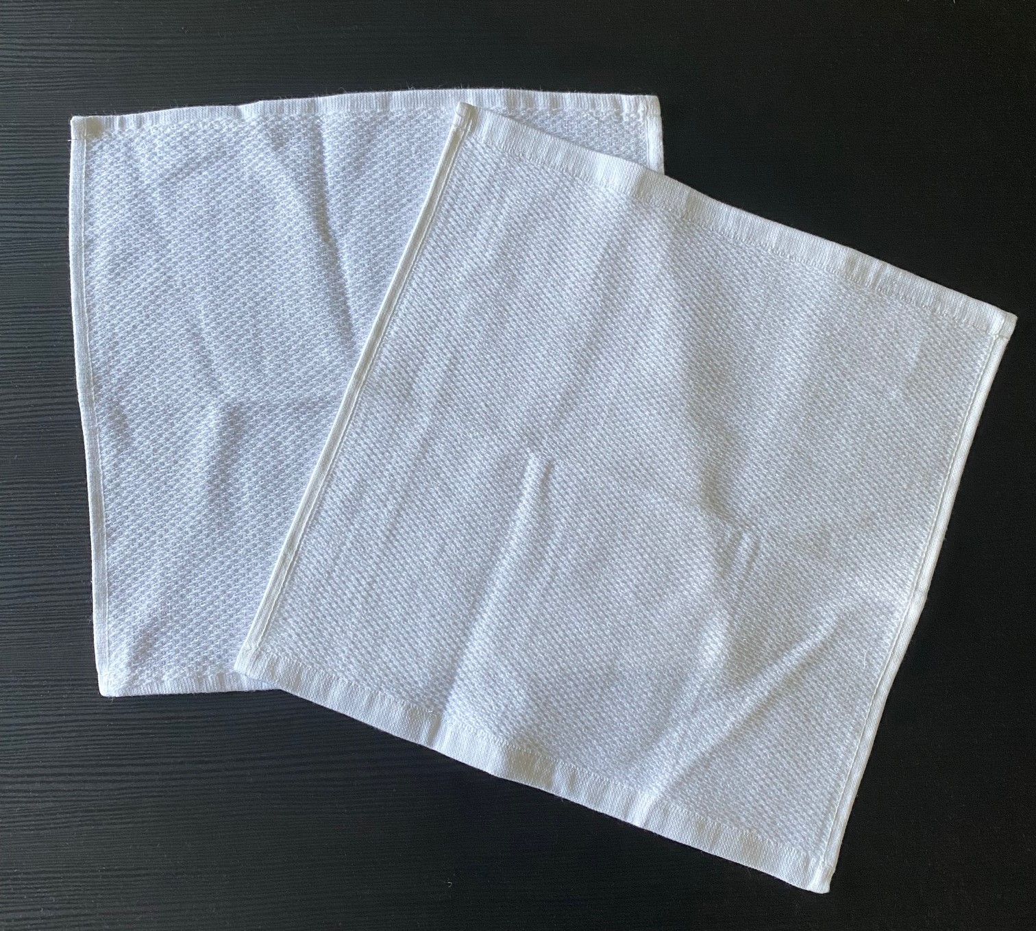 White Oshibori Pique Fingertip Spa Washcloth Towel - 12