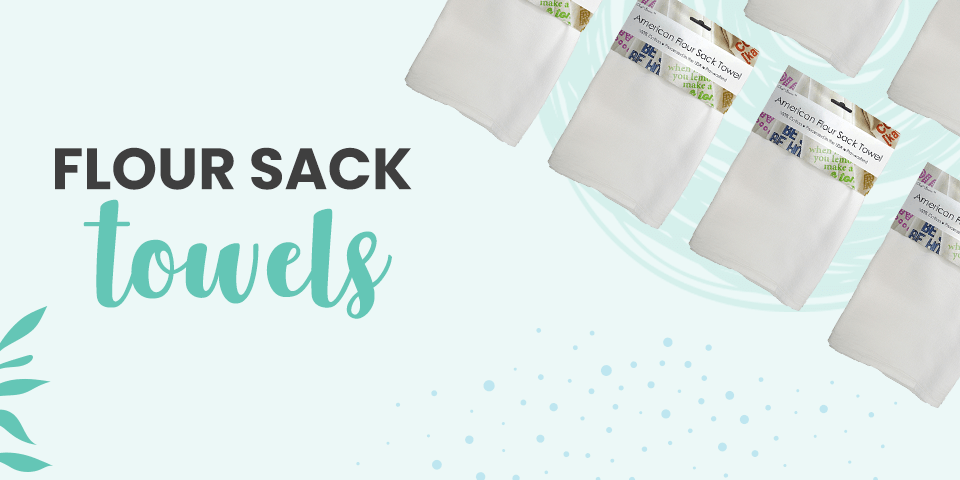 Flour sack towels in their packaging