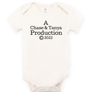 "A Production" Organic Personalized Baby Onesie