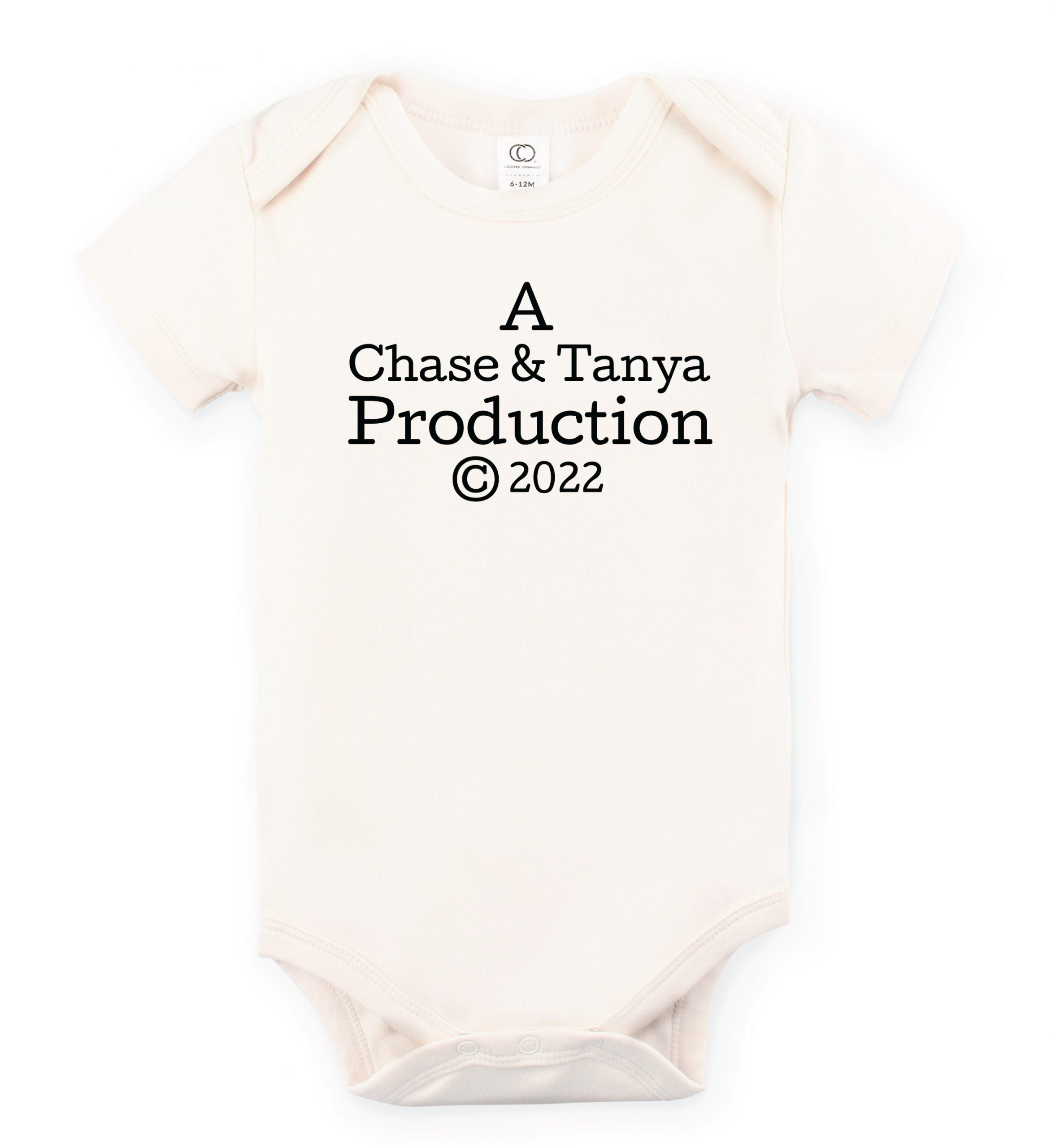"A Production" Organic Personalized Baby Onesie