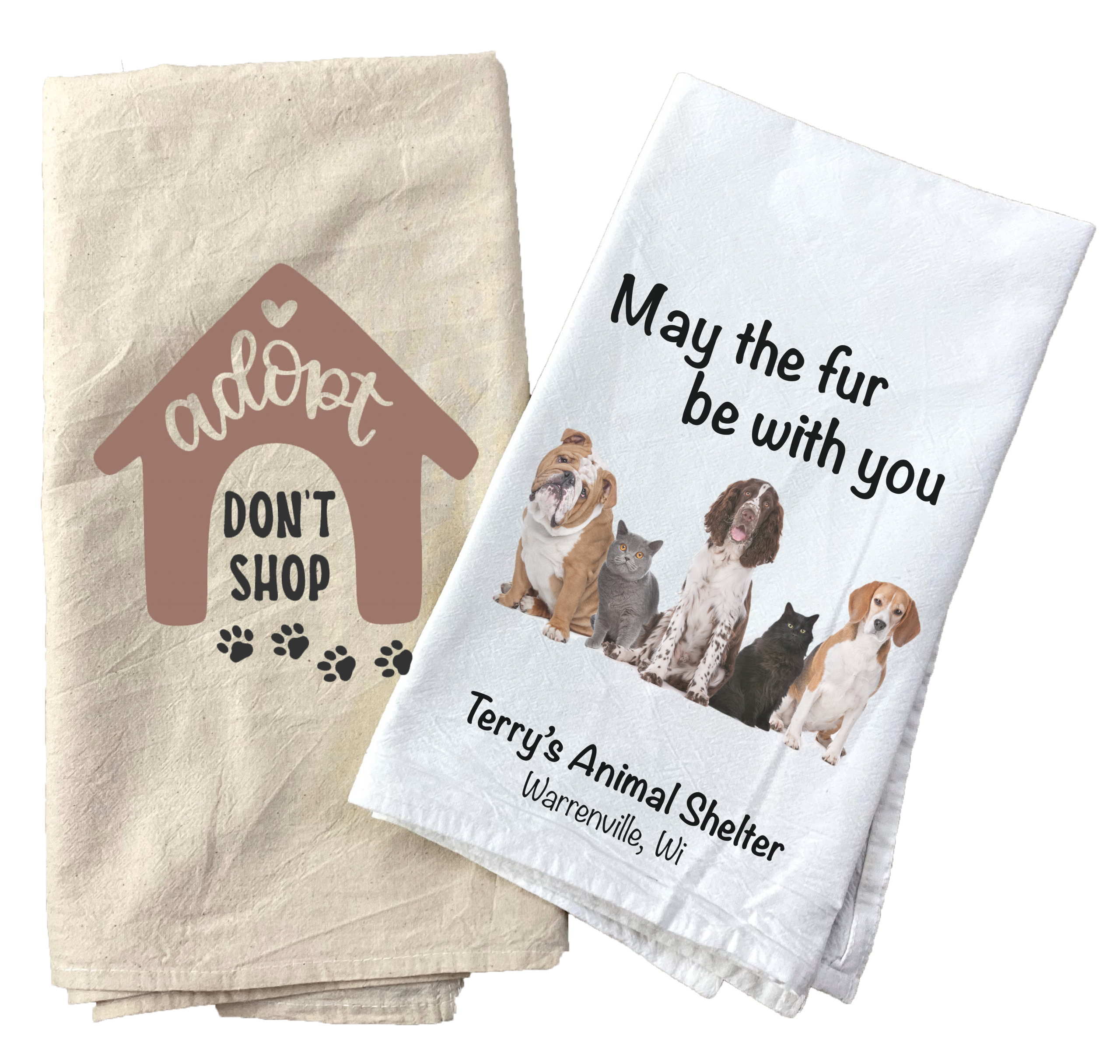 Animal Shelter towel example