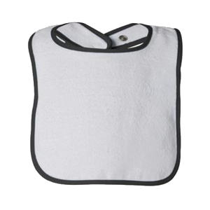 Infant Terry Snap Bib with Colored Trim by Rabbit Skins