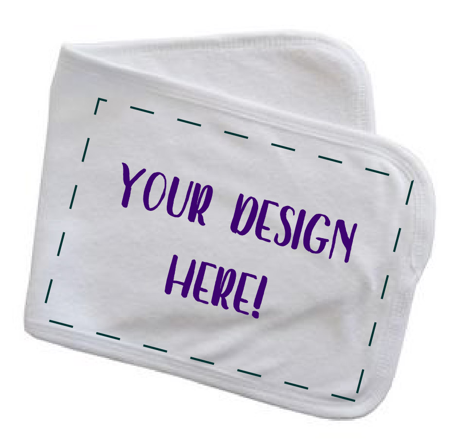 2-ply Jersey Knit White Baby Burp Cloth - Image 4