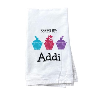 "Baked By" Personalized Tea Towel