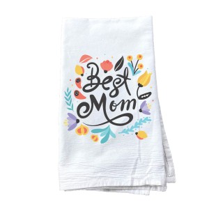 "Best Mom" Pre-Decorated Custom Tea Towel