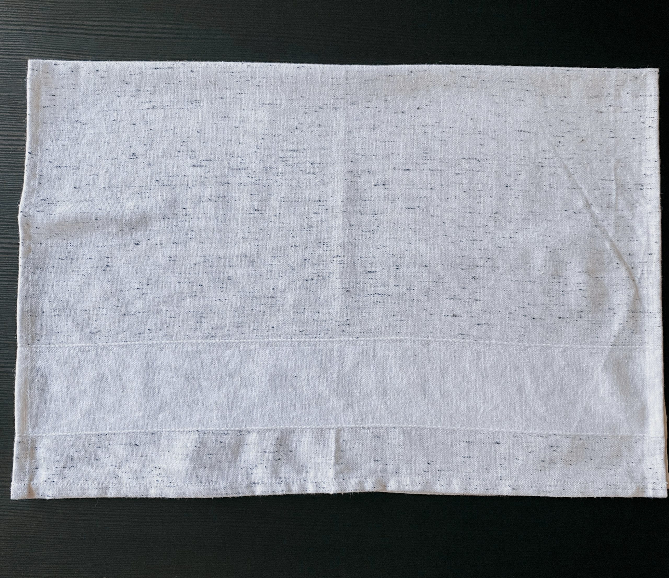Black Fleck Patten with Blank Band Tea Towel - 20” x 28” - Image 4