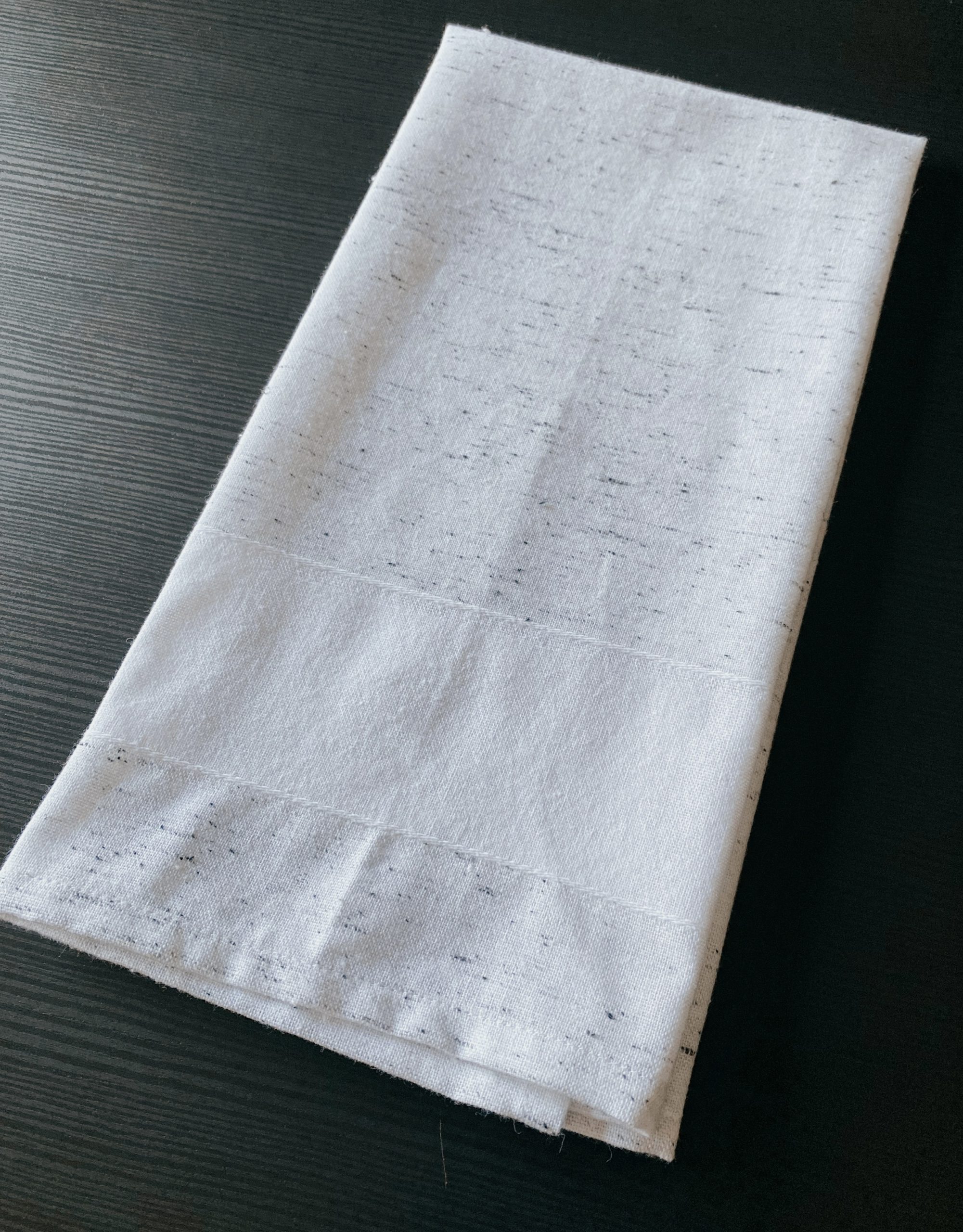 Black Fleck Patten with Blank Band Tea Towel - 20” x 28” - Image 3