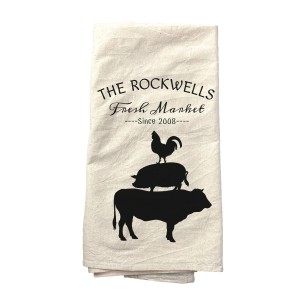 "Fresh Market" Personalized Tea Towel