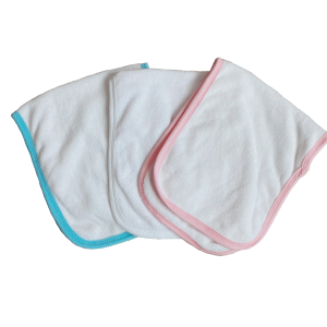 2-Ply Terry Colored Trim Baby Burp Cloth