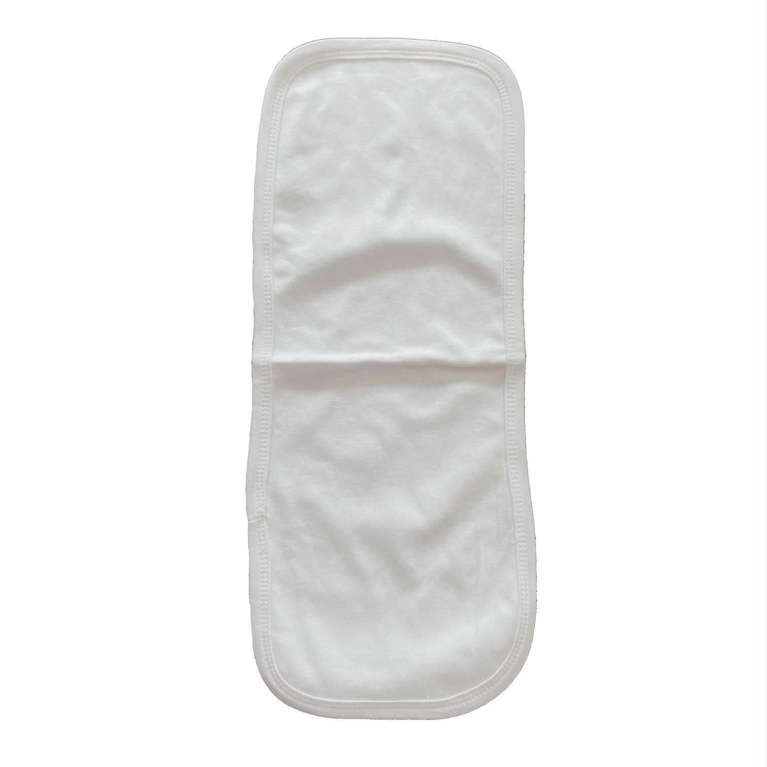 2-ply Jersey Knit White Baby Burp Cloth - Image 3