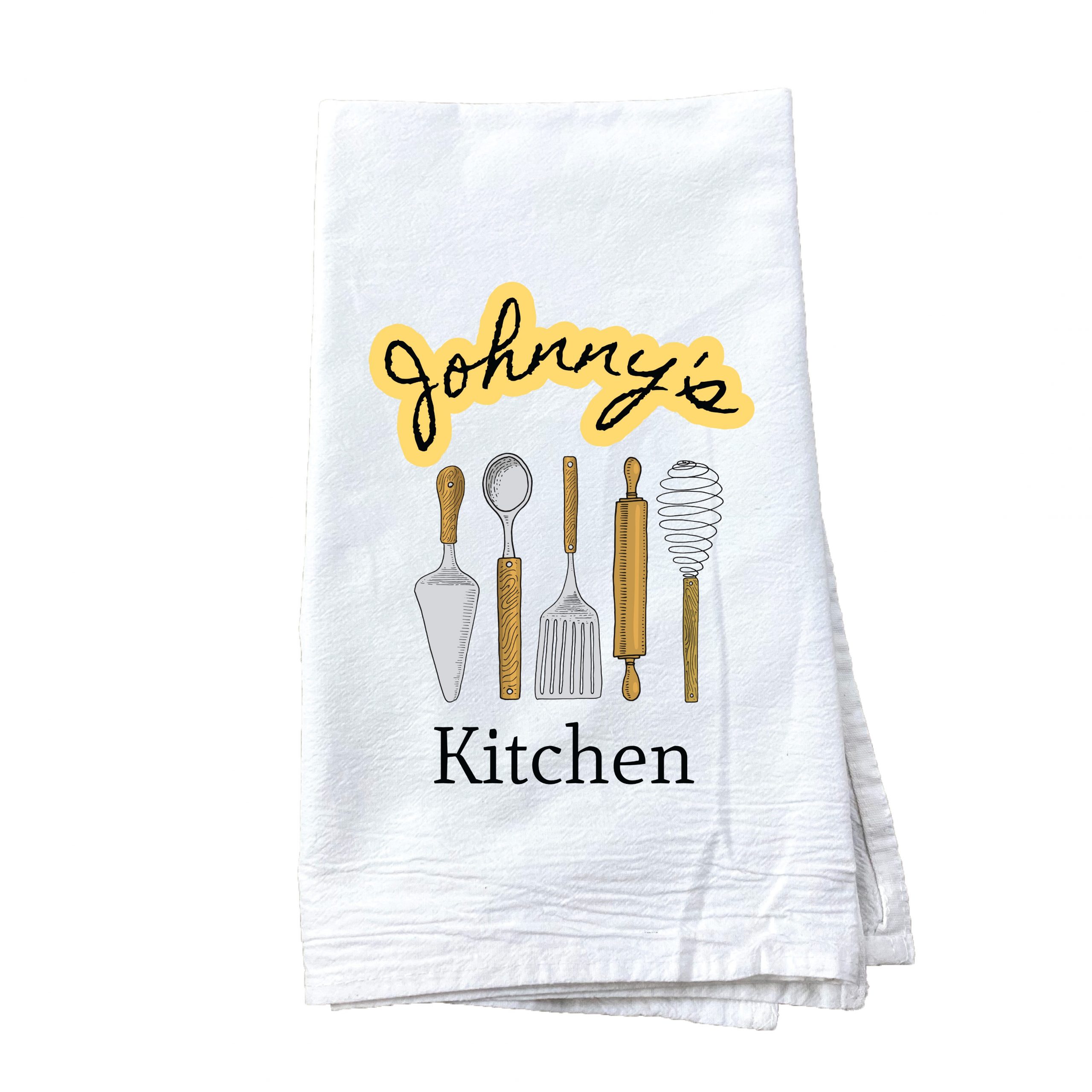 "Kitchen Tools" Personalized Tea Towel