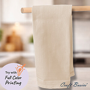 Craft Basics Premium Natural Flour Sack Towel - 22" x 36"