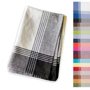 Colored Border White Tea Towel with Loop - 20" x 29"