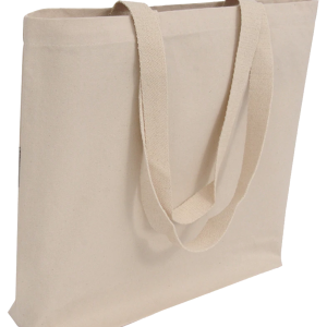 Organic Cotton 18" Canvas Shopper Tote with Gusset