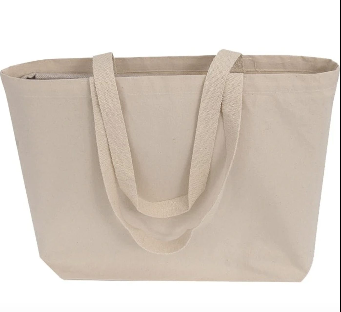 Organic Cotton 18" Canvas Shopper Tote with Gusset - Image 3