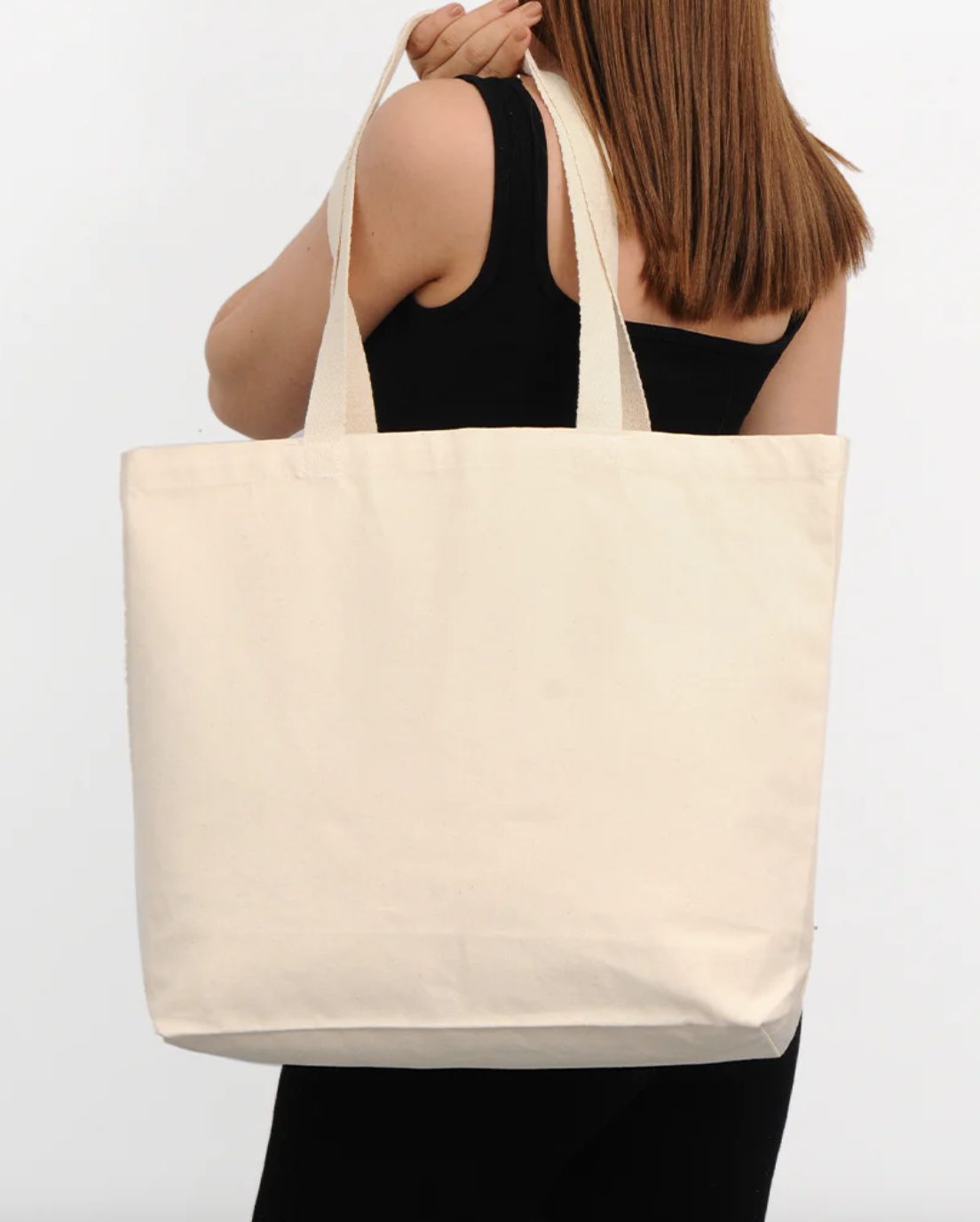 Organic Cotton 18" Canvas Shopper Tote with Gusset - Image 2