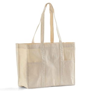 12oz Organic Multi-Pocket Utility Canvas Tote