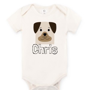 "Puppy Pal" Organic Personalized Baby Onesie