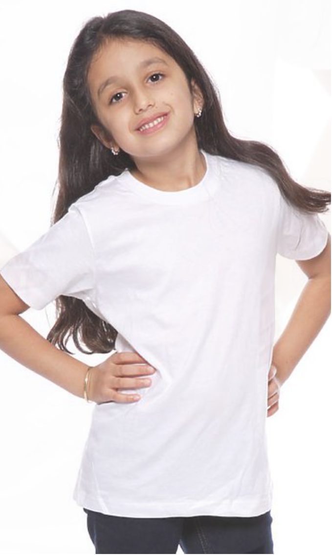 Youth-Organic-Cotton-Crew-Tee_-White-Front-girl