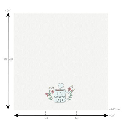 "Best Grandma Ever" Pre-Decorated Custom Tea Towel - Image 2