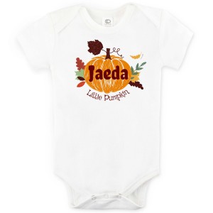 "Little Pumpkin" Organic Personalized Baby Onesie