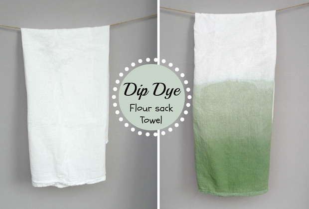 ombre flour sack towels