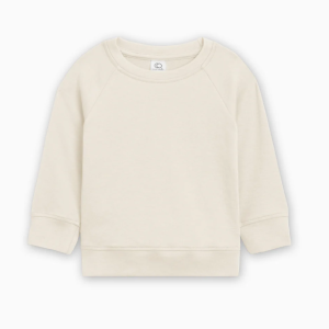 Kids Organic Cotton Pullover Long Sleeve Crew Neck Top