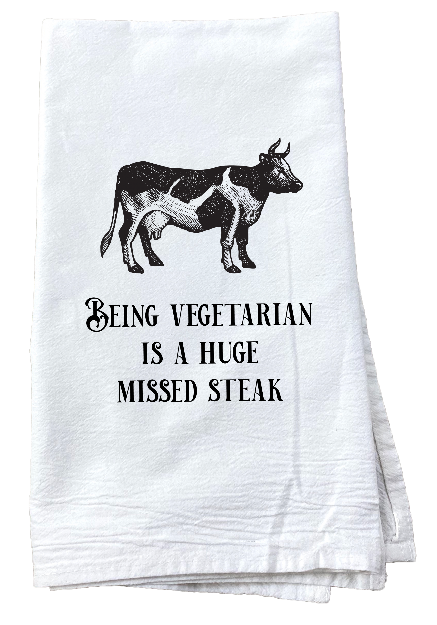 Funny cow kitchen steak towel