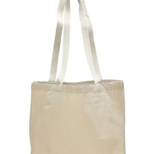 Large Canvas Tote with Extra Long handles - 18"W x 14"H x 4"D