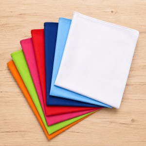 100% Cotton Premium Solid Color Handkerchiefs Hanky, 14″ x 14″